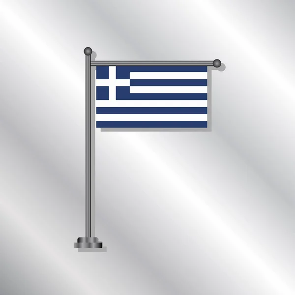 Illustration Greece Flag Template — Stock vektor