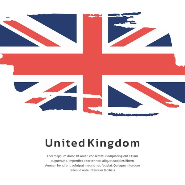Illustration United Kingdom Flag Template — Vetor de Stock