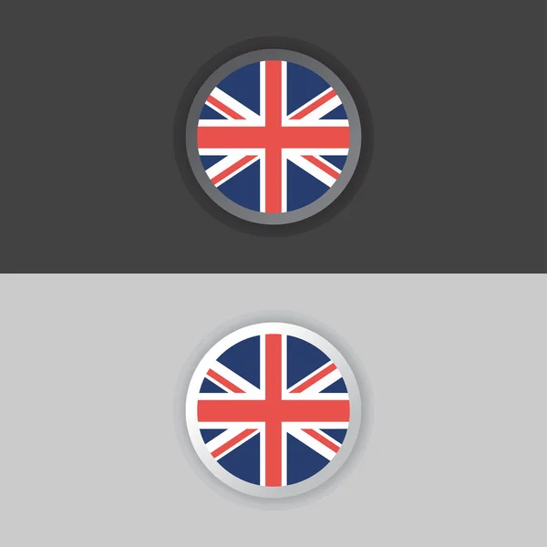 Illustration United Kingdom Flag Template — Stock vektor