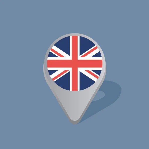 Illustration United Kingdom Flag Template — Archivo Imágenes Vectoriales