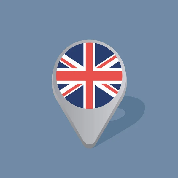 Illustration United Kingdom Flag Template — Stockvektor