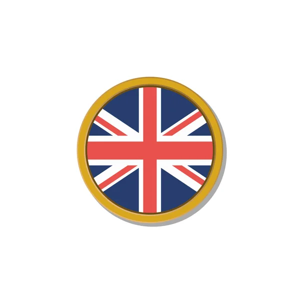 Illustration United Kingdom Flag Template — Vector de stock