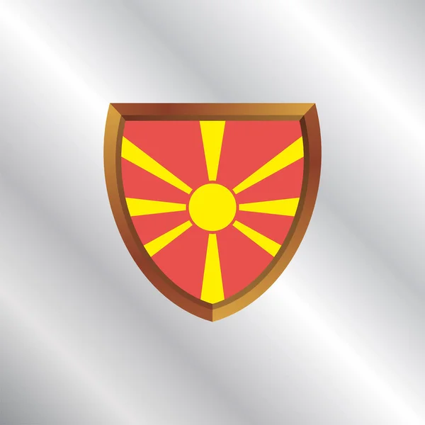 Иллюстрация Шаблона Флага Македонии — стоковый вектор