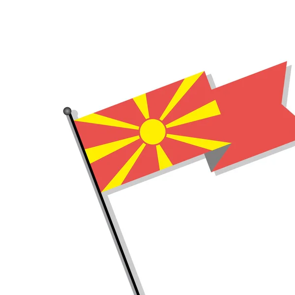 Illustration Macedonia Flag Template — Stock Vector