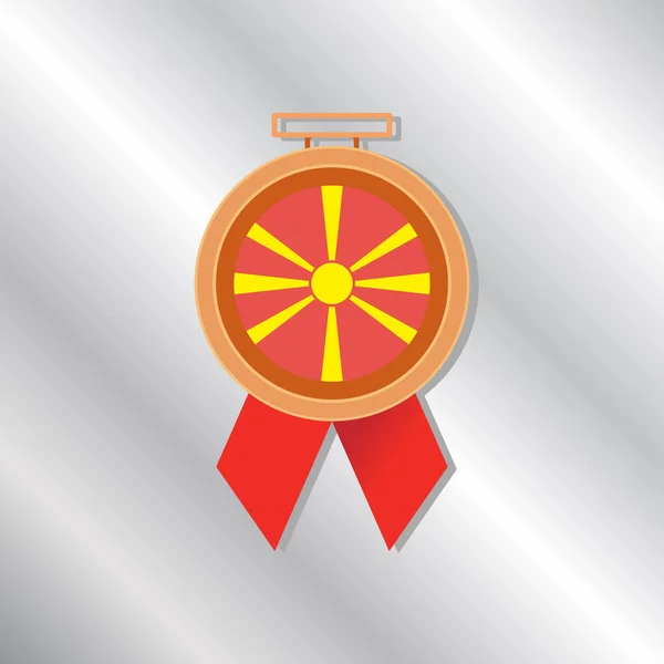 Illustration Makedoniens Flaggmall — Stock vektor