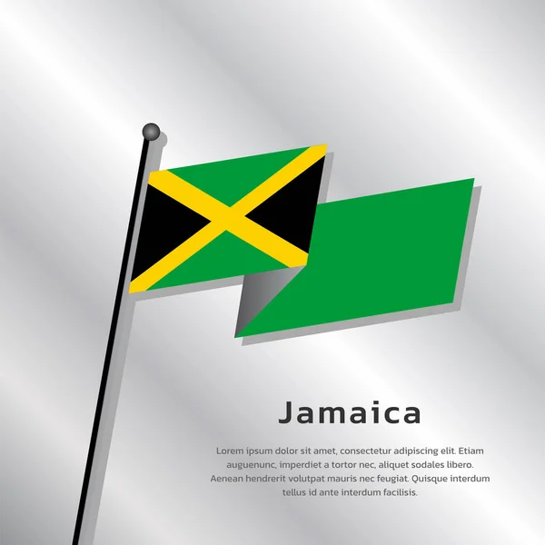 Illustration Jamaica Flag Template — Stock vektor