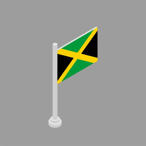 Illustration Jamaica Flag Template — Image vectorielle