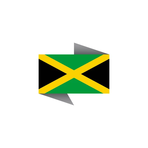 Illustration Jamaica Flag Template — 스톡 벡터