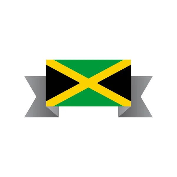 Illustration Jamaica Flag Template — Stockvector