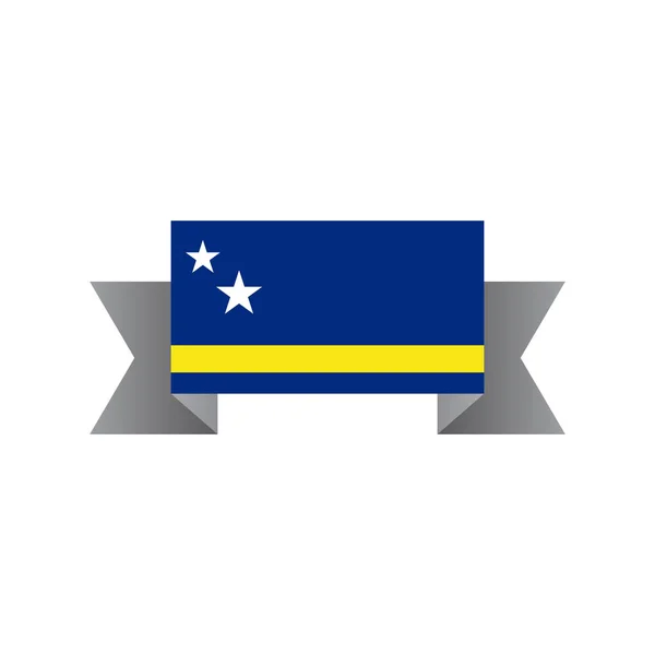 Illustration Curacao Flag Template — 스톡 벡터