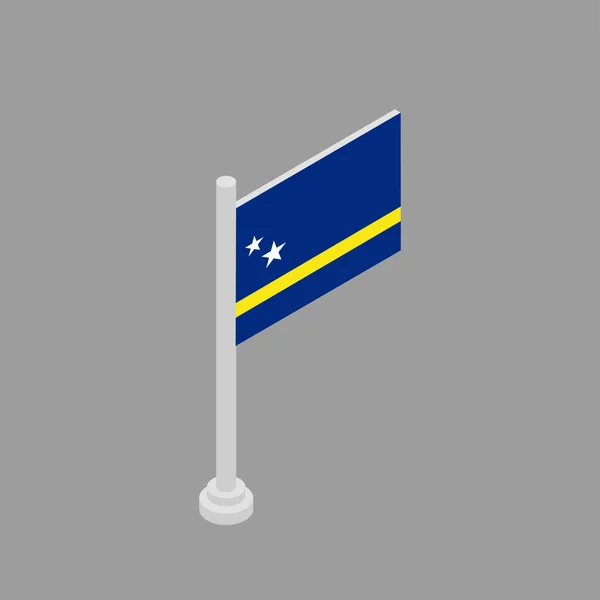 Illustration Curacao Flag Template — Vetor de Stock