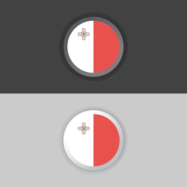 Illustration Modèle Drapeau Malte — Image vectorielle