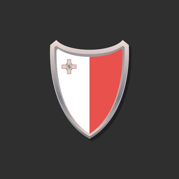 Illustratie Van Malta Vlag Template — Stockvector