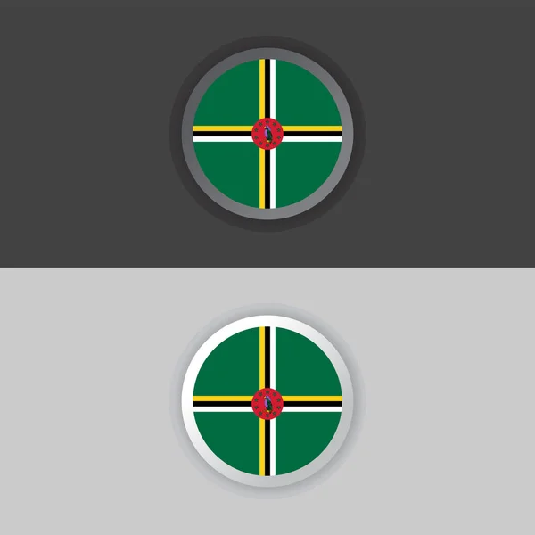 Illustration Domonica Flag Template — Stockový vektor