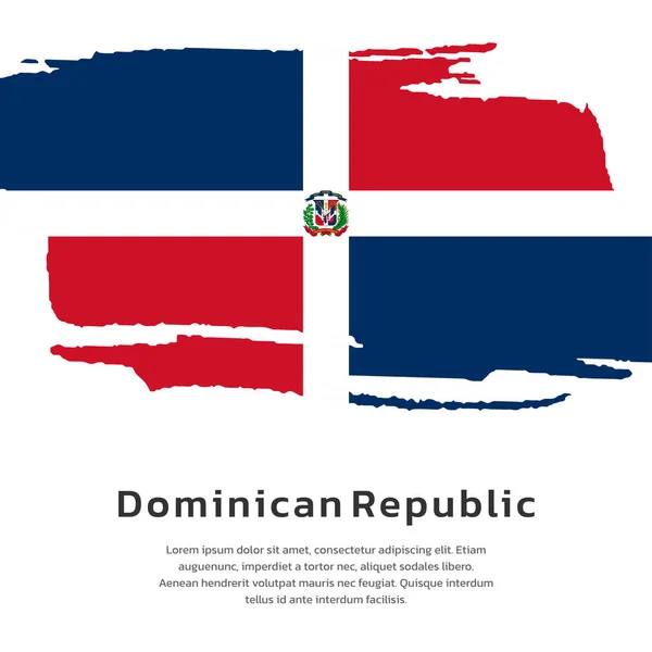 Illustration Dominican Republic Flag Template — Stock vektor