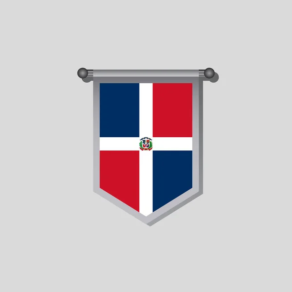 Illustration Dominican Republic Flag Template — 图库矢量图片