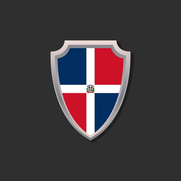 Illustration Dominican Republic Flag Template — Stockový vektor