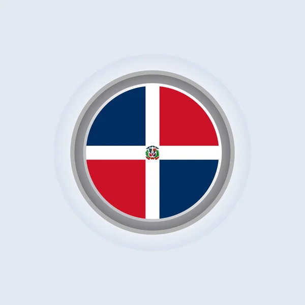 Illustration Dominican Republic Flag Template — Stock Vector
