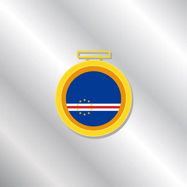 Illustration Cape Verde Flag Template — Stok Vektör