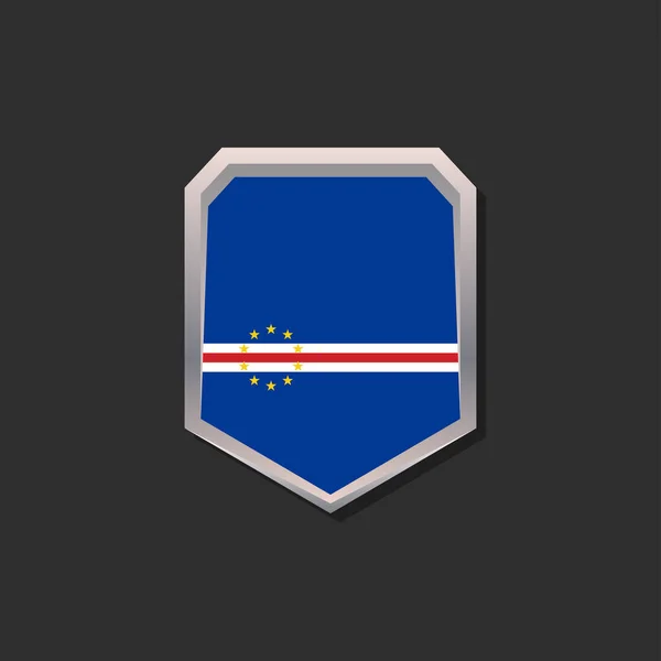 Illustration Cape Verde Flag Template — Stok Vektör