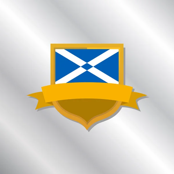 Illustration Scotland Flag Template — Vettoriale Stock