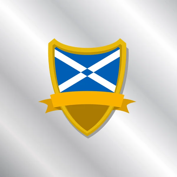 Illustration Scotland Flag Template — Vettoriale Stock