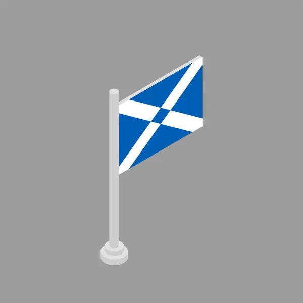 Illustration Scotland Flag Template — Stockvektor