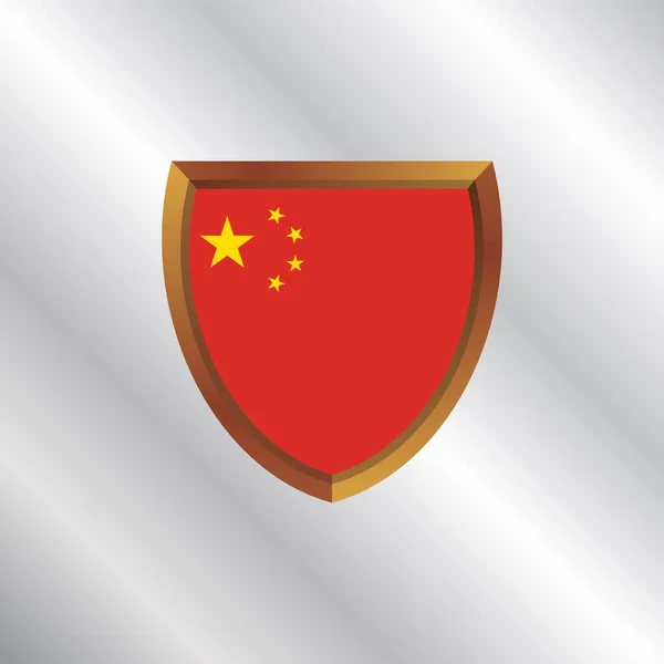Illustration China Flag Template — 스톡 벡터