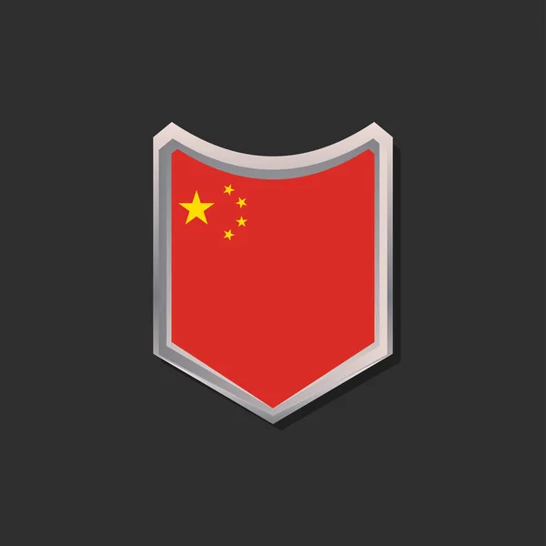 Illustration China Flag Template — ストックベクタ