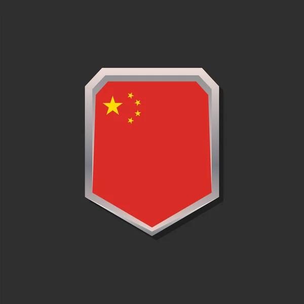 Illustration China Flag Template — Vetor de Stock