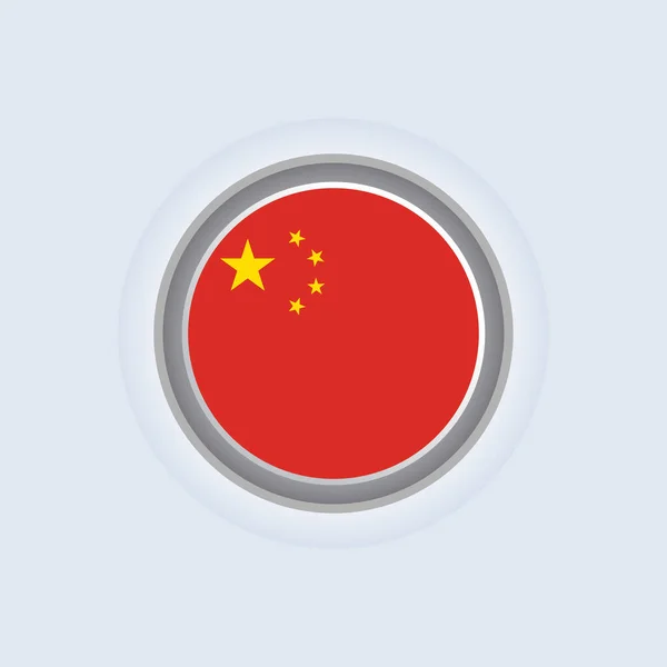 Illustration China Flag Template — Vetor de Stock