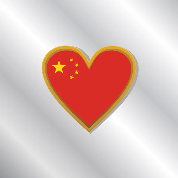 Illustration China Flag Template — Stockvektor