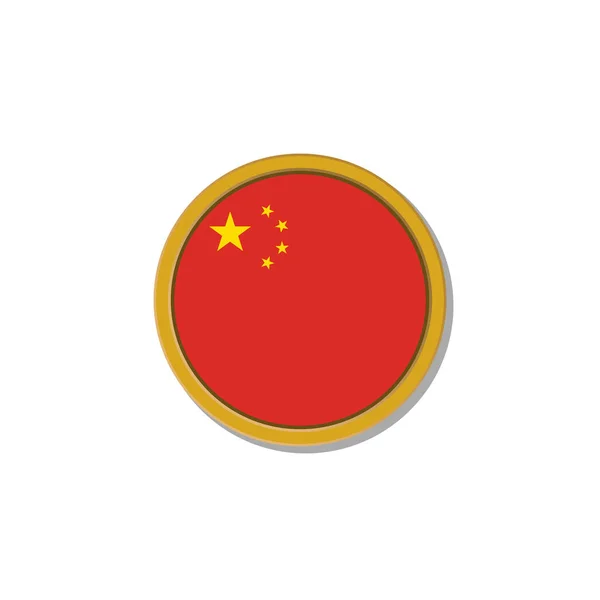 Illustration China Flag Template — Vettoriale Stock
