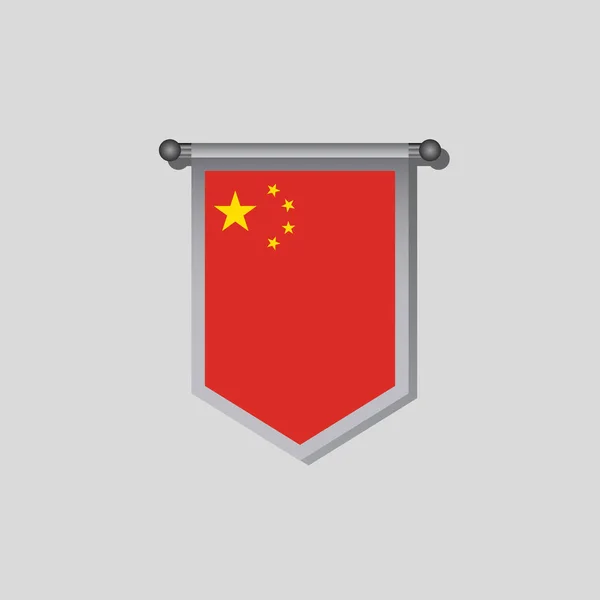 Illustration China Flag Template —  Vetores de Stock