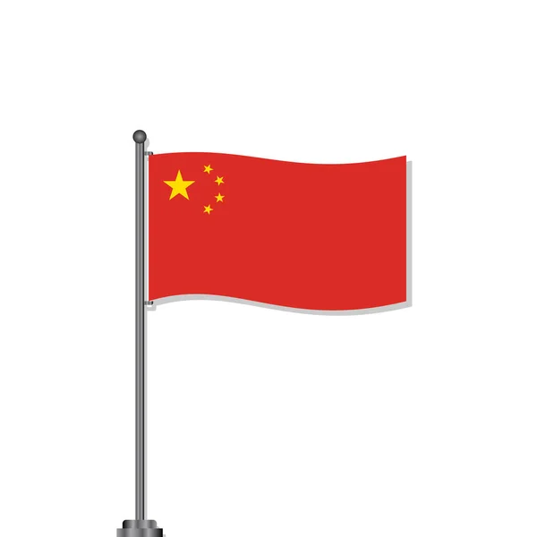 Illustration China Flag Template — Vetor de Stock