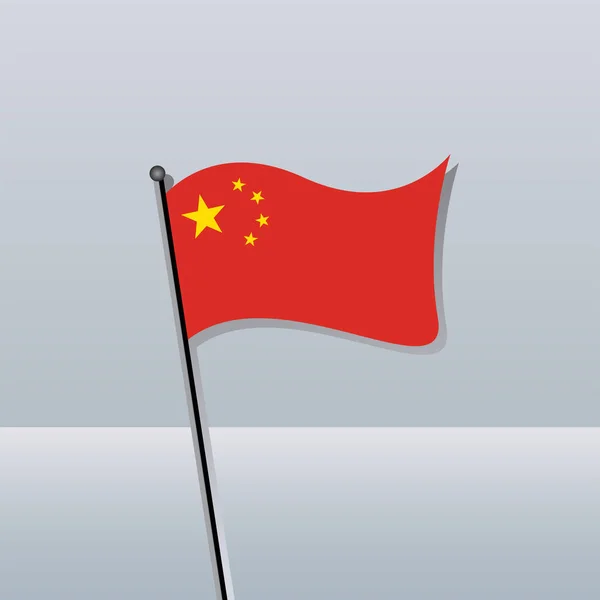 Illustration China Flag Template - Stok Vektor