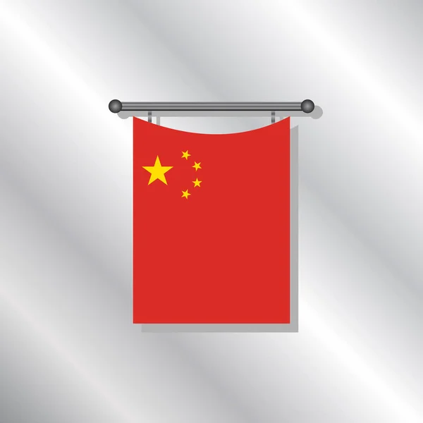 Illustration China Flag Template — 图库矢量图片
