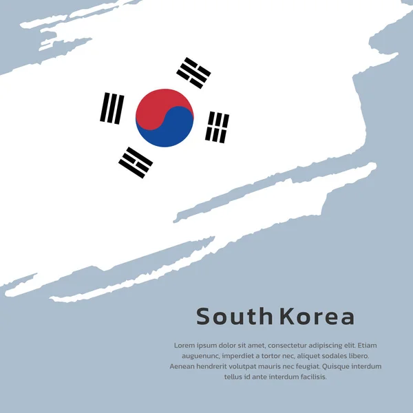 Illustration South Korea Flag Template — Stockvector