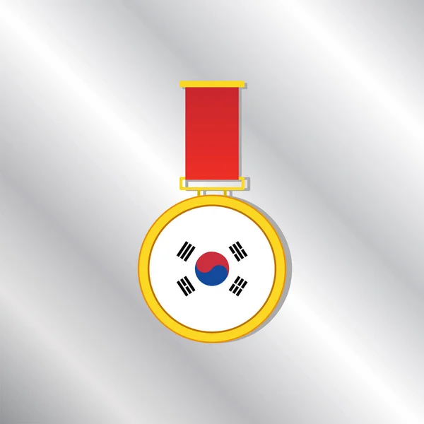 Illustration South Korea Flag Template — Archivo Imágenes Vectoriales