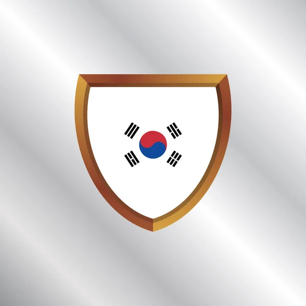 Illustration South Korea Flag Template — Stock vektor