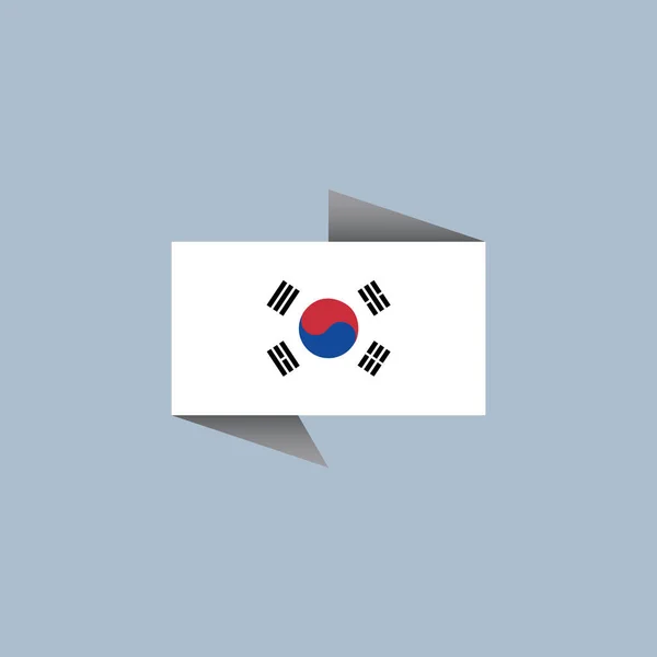Illustration South Korea Flag Template — Stock Vector