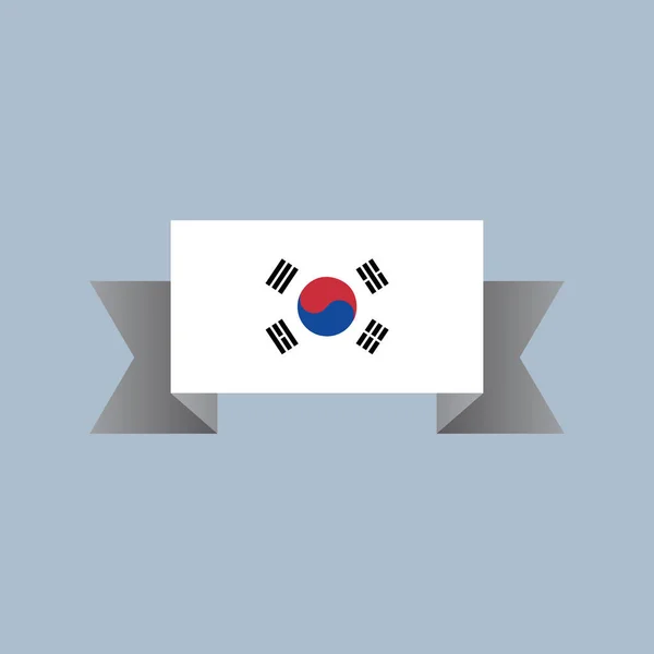 Illustration South Korea Flag Template — 스톡 벡터