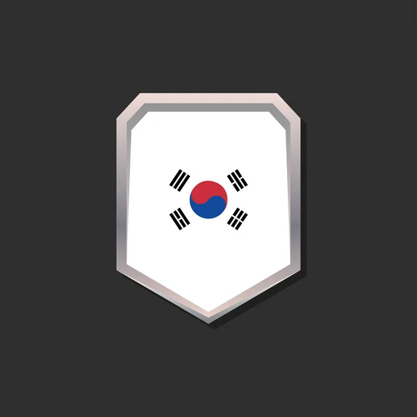 Illustration South Korea Flag Template — Stockový vektor