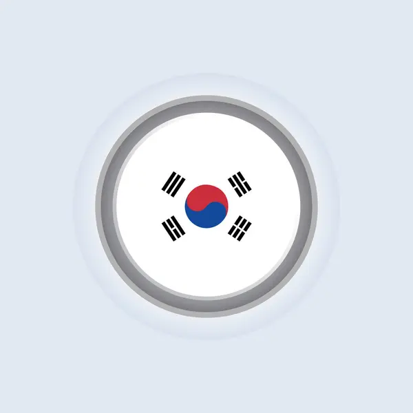 Illustration South Korea Flag Template — Stock vektor