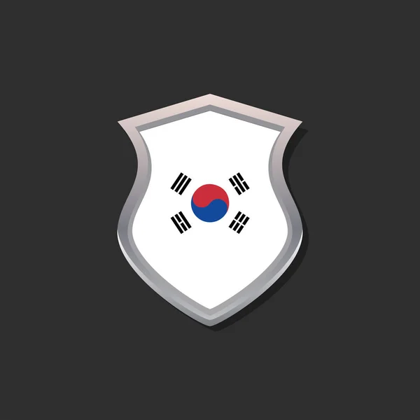 Illustration South Korea Flag Template — Stockvektor