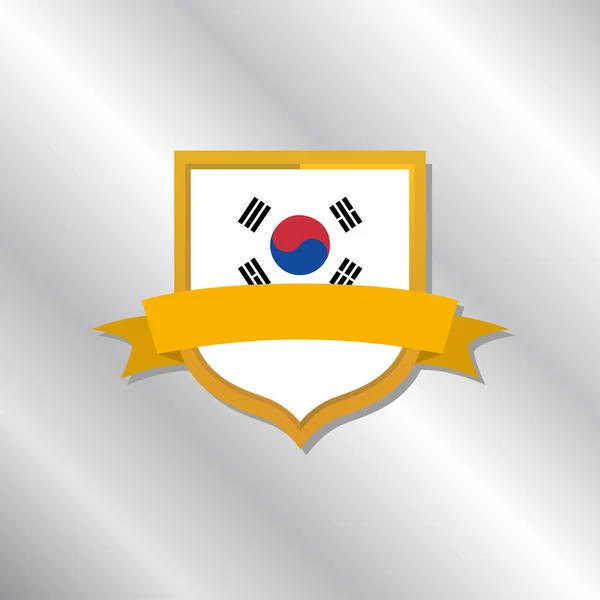 Illustration South Korea Flag Template — Stock Vector