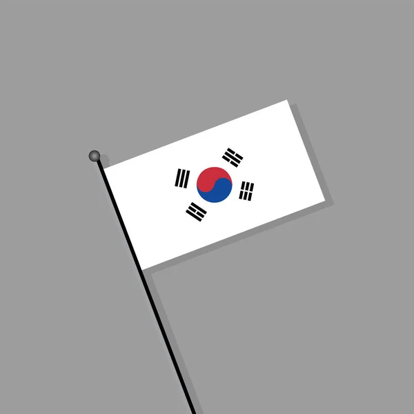 Illustration South Korea Flag Template — Vetor de Stock