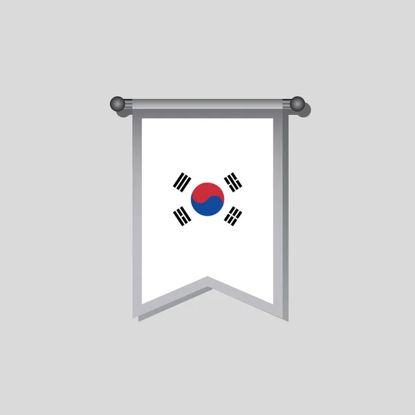 Illustration South Korea Flag Template — Image vectorielle