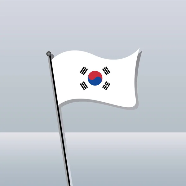 Illustration South Korea Flag Template — Stock vektor