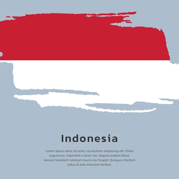 Illustration Indonesia Flag Template — Vetor de Stock